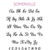 Somerville Necklace Script Font Letters