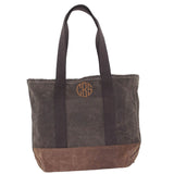 Waxed Canvas Medium Boat Tote Choose Color Olive