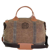 Waxed Canvas Weekender Choose Color Khaki with Olive