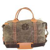 Waxed Canvas Weekender Choose Color Olive with Khaki