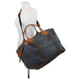 Model with Waxed Canvas Weekender Choose Color