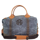Waxed Canvas Weekender Choose Color Slate with Olive