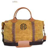 Waxed Canvas Weekender Choose Color Yellow with Khaki