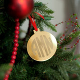 Gold Round Mirrored Acrylic Ornament 