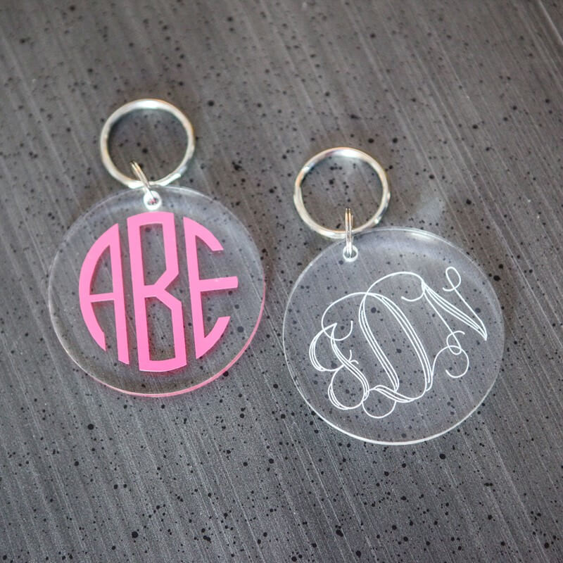 Monogrammed Key Chains