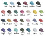 Greek Lettering Baseball Hat Choose Color