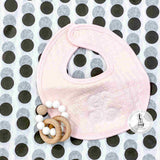 Quilted Personalized Baby Bib | Choose Color