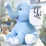 Monogrammed Elephant Personalized Baby Gift Pink or Blue