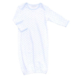 Personalized Blue Gingham Dots Lap Gown