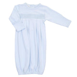 Personalized Blue Smocked Gown