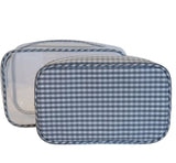 CLEAR DUO GINGHAM BAG SET