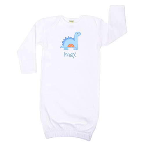 Personalized Newborn Dino Baby Gown