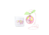 Elephant Pink Glass Personalized Ornament