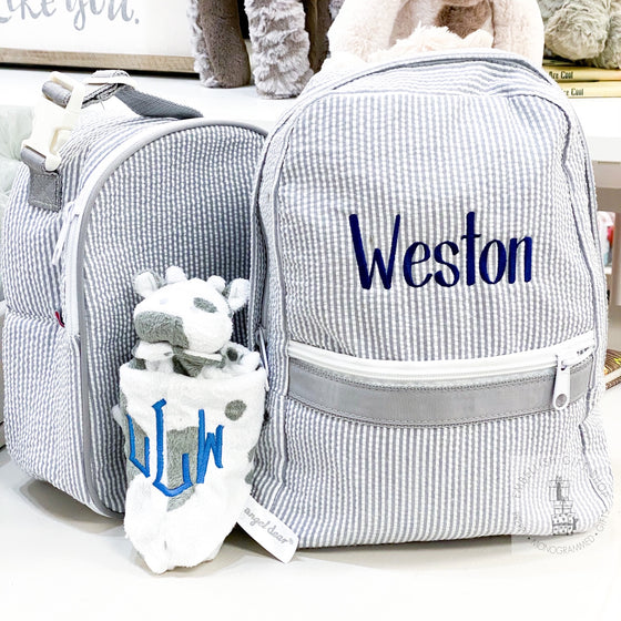 Personalized Gumdrop Baby Lovie and Backpack Gift Set