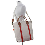 Model with Canvas Flight Bag Choose Color Red