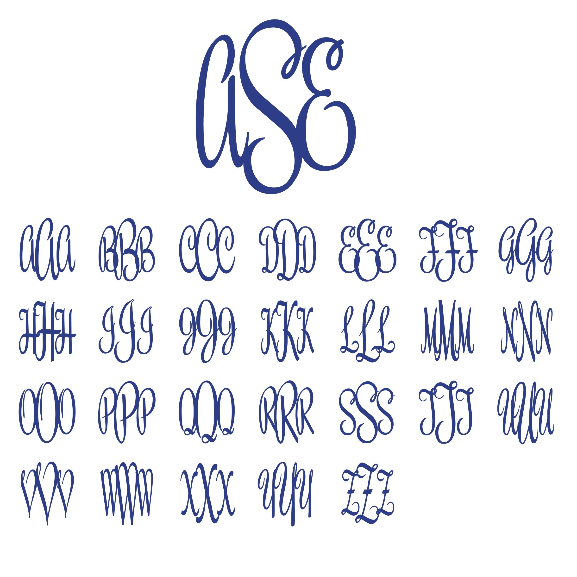 monogram decal,vinyl decal stickers, preppy icon d – Preppy Monogrammed  Gifts