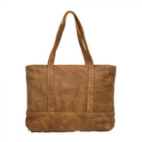 Genuine Leather Tote Bag With Fur Front Combo