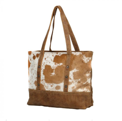 Genuine Leather Tote Bag With Fur Front Combo