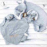 Bunny Pillow and Lovie Gift Set Choose Color