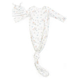 Ultra Soft Infant Knotted Gown & Hat Set