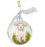 Baby First Christmas Ornament Blue and Pink