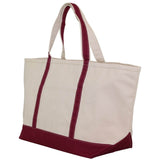 Side View Large Boat Tote Lots of Colors Maroon