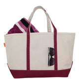 Lifestyle Large Boat Tote Lots of Colors Maroon