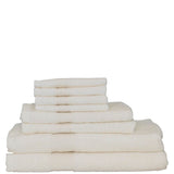 Luxury 8 Piece Cotton Towel Set Ivory