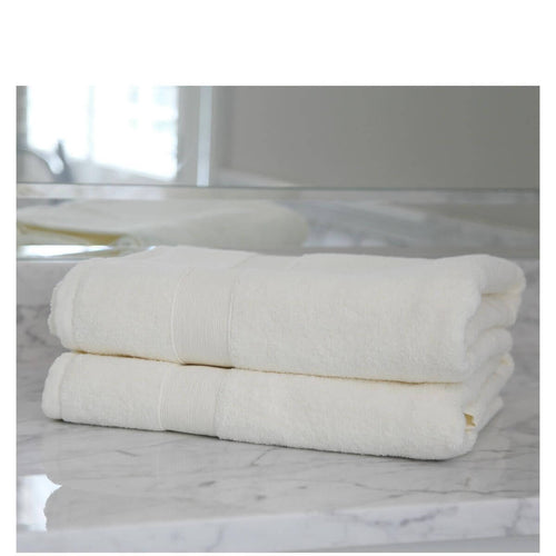 Luxury Cotton Personalized Bath Sheet-Choose Color Ivory