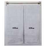 Lifestyle Luxury Cotton Bath Towels Set of 2 Gray