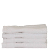 Luxury Cotton Face Towels Set of 4 White