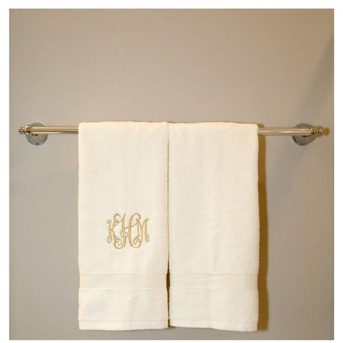 Luxury Cotton Hand Towels Set of 2 Choose Color Ivory
