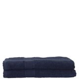 Luxury Cotton Hand Towels Set of 2 Navy