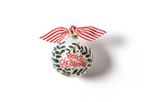 Merry Christmas Holly Branch Glass Personalized Ornament