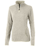 Monogrammed Ladies Heathered Fleece Pullover- Choose Color
