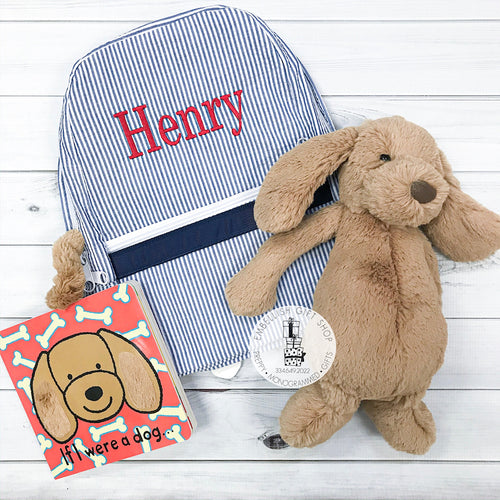 Baby Puppy Gift Set Backpack & Book