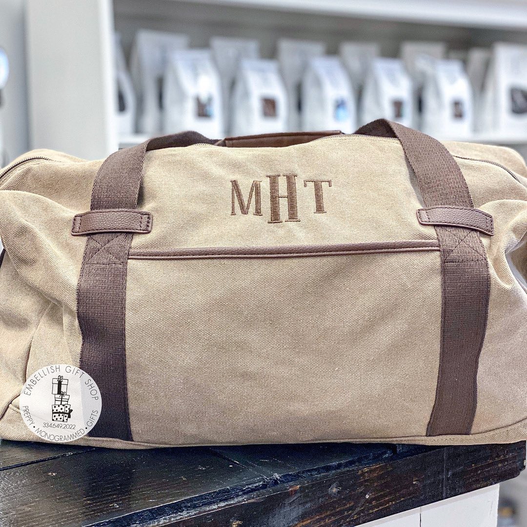 Personalized Cotton Canvas Duffel Bag - Main Image