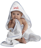 Monogrammed Baby Hooded Towels-Choose Trim