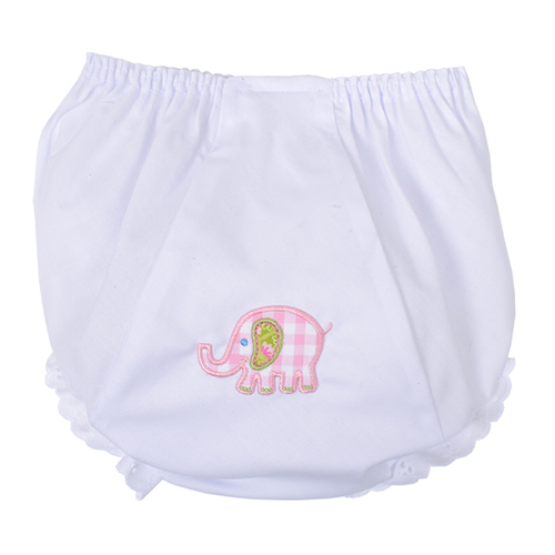 Personalized Pink Pastel Elephant Bloomers 3/6 Months