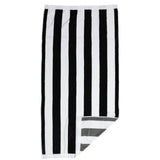 Reversible Towel Black Stripes Reversible Gray Stripes