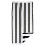 Reversible Towel Gray Stripes Reversible Black Stripes