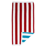 Reversible Towel Red Stripes Reversible Turquoise Stripes