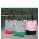 Seaport Stripes Dipped Tote Choose Color
