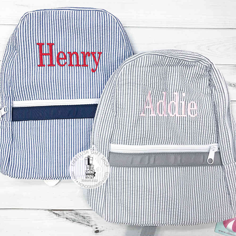 big pony seersucker mini backpack Seersucker Backpack Small Size Choose Your Color