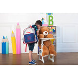 Shark Preschool Backpack with model