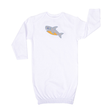 Personalized Newborn Baby Gown Shark