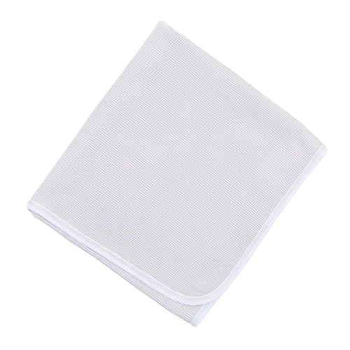 Personalized Mini Stripe Receiving Blanket