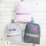 Seersucker Backpack Small Size Choose Your Color