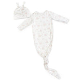 Ultra Soft Infant Knotted Gown & Hat Set