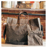 Waxed Canvas Advantage Utility Tote with Inner Zip Pouch